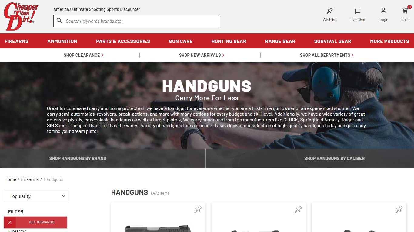 Handguns For Sale | Pistols Online | Cheaper Than Dirt